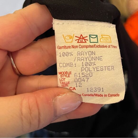 90s vintage cap sleeve patchwork chiffon midi dress - Picture 9 of 12